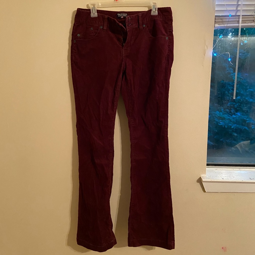 Ralph Lauren Burgundy Corduroy Pant